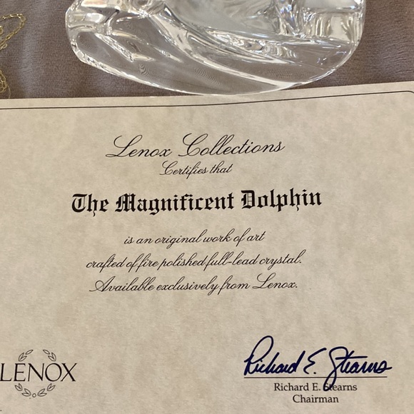The Magnificent Dolphin Lenox Crystal with Frosted Vintage from the 90’s - Picture 6 of 6